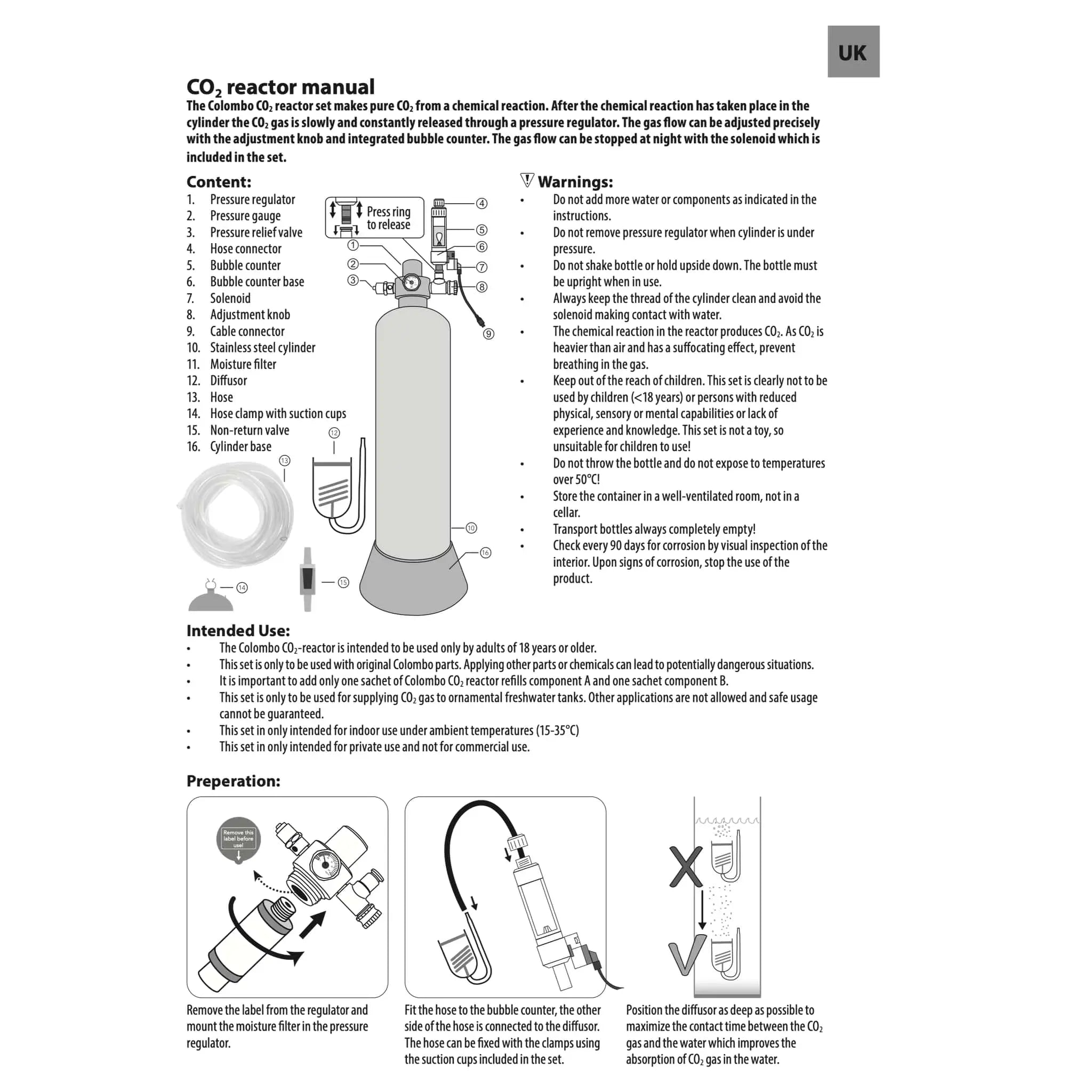 Colombo CO2 Reactor Set 2.3L - Aqua Essentials
