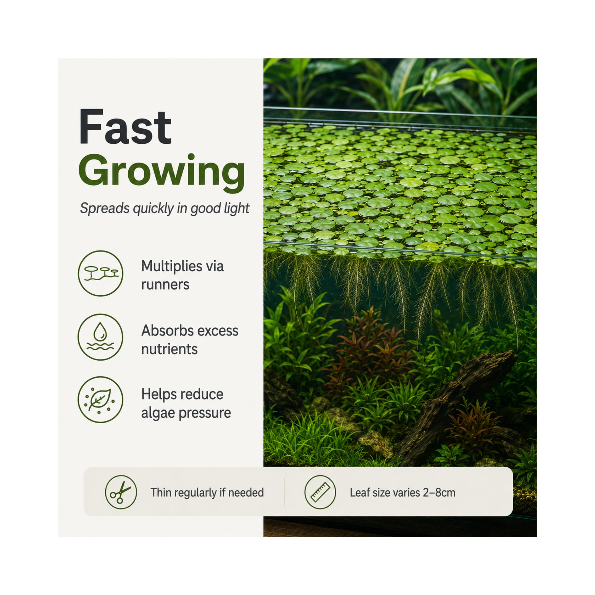 Amazon Frogbit (Limnobium laevigatum) - Floating Plant Portion