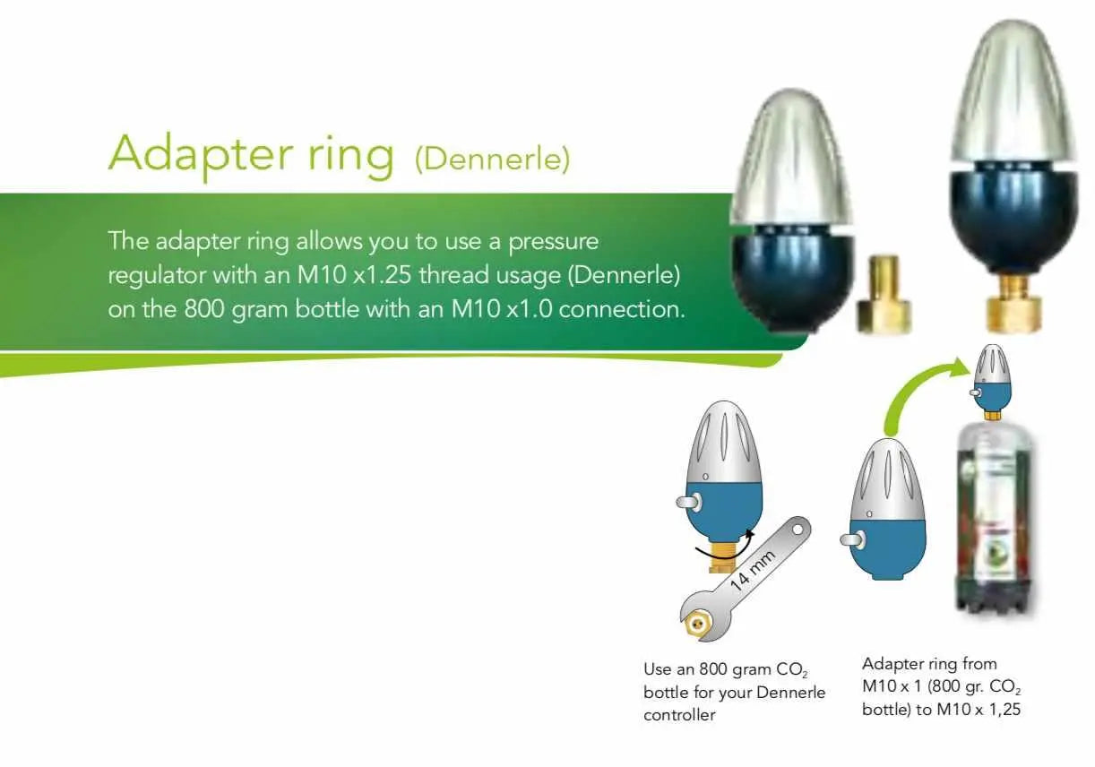 Colombo CO2 Adaptor Dennerle 500gr - Aqua Essentials