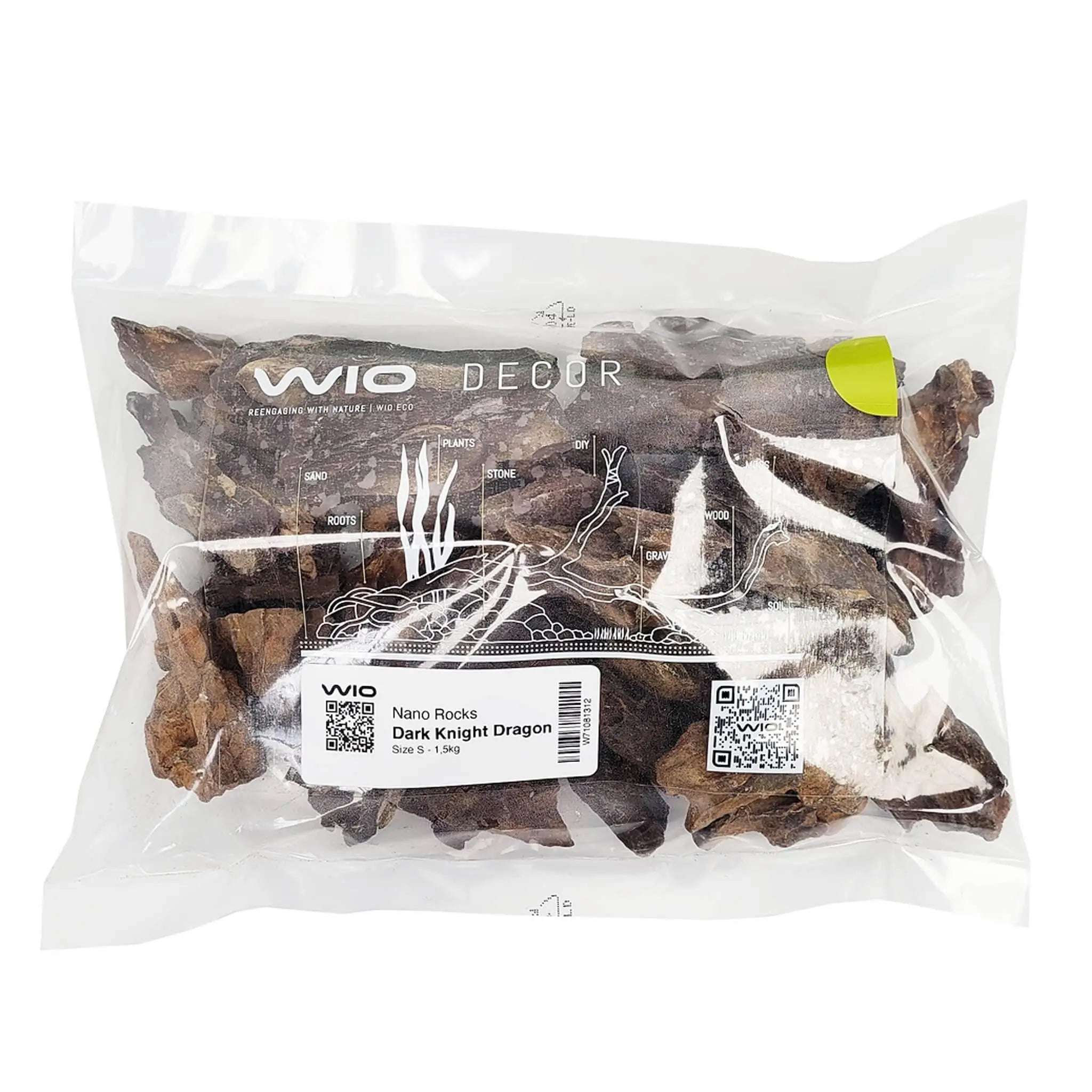 Wio Dark Night Dragon Nano Rocks - 1.5kg - Aqua Essentials