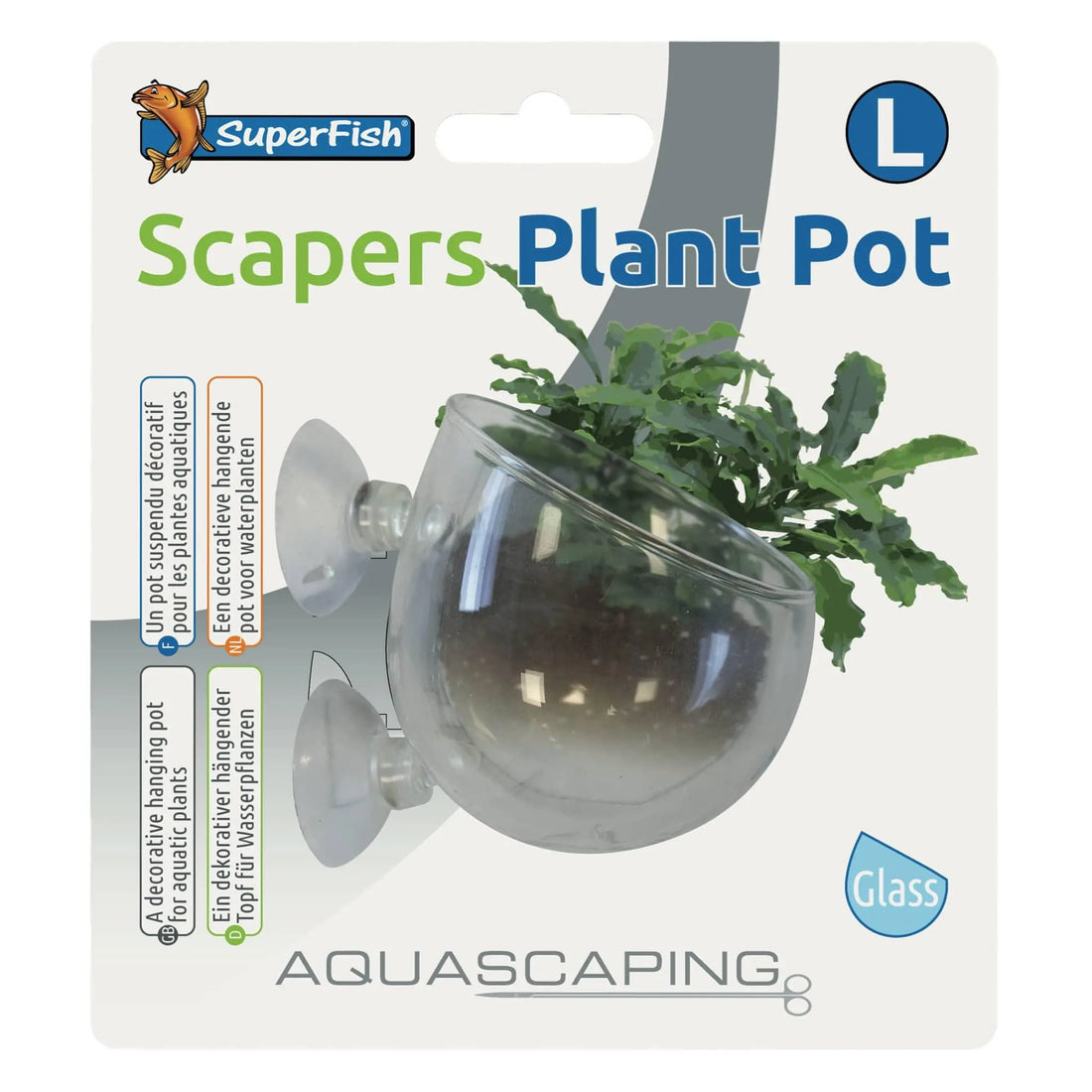 Superfish Scapers Plant Pot - L - Aqua Essentials