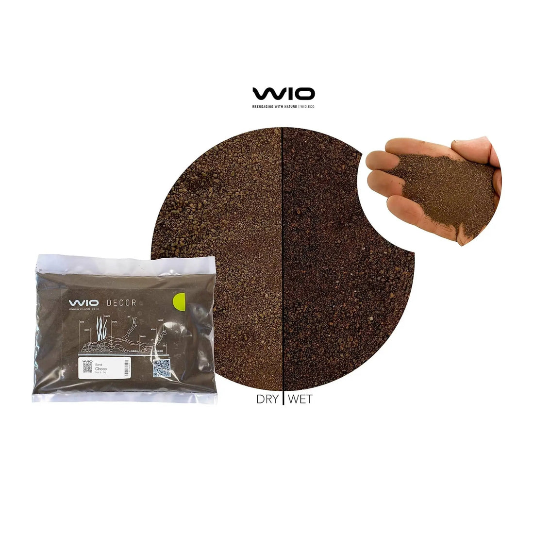 Wio Choco Riverbed Sand - 2kg - Aqua Essentials