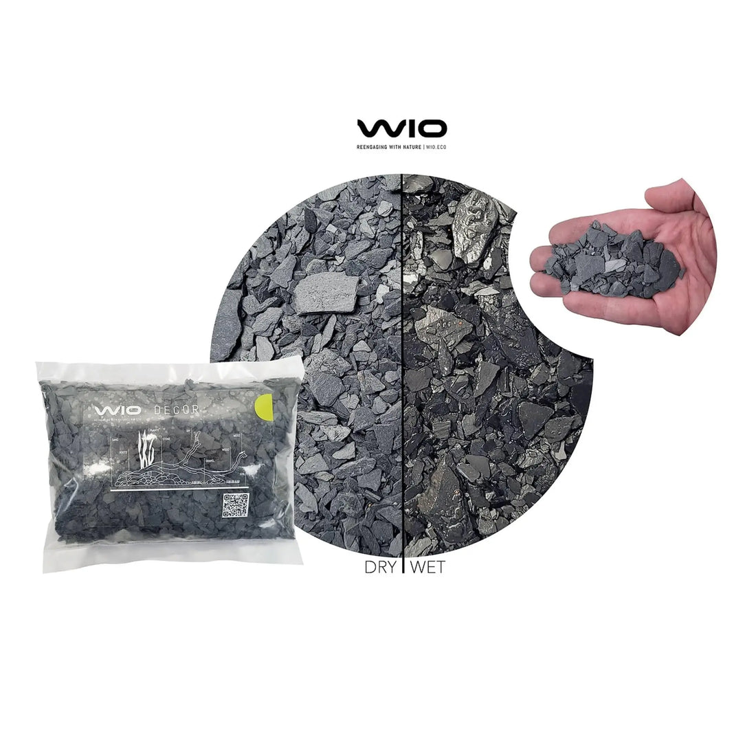 Wio Silver Shadow Riverbed Gravel Mix - 2kg - Aqua Essentials