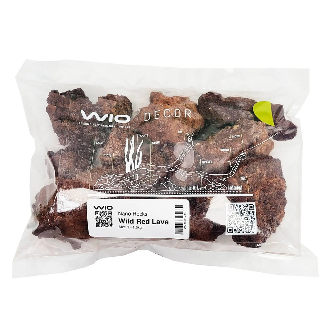 Wio Red Lava Nano Rocks - 1.5kg - Aqua Essentials