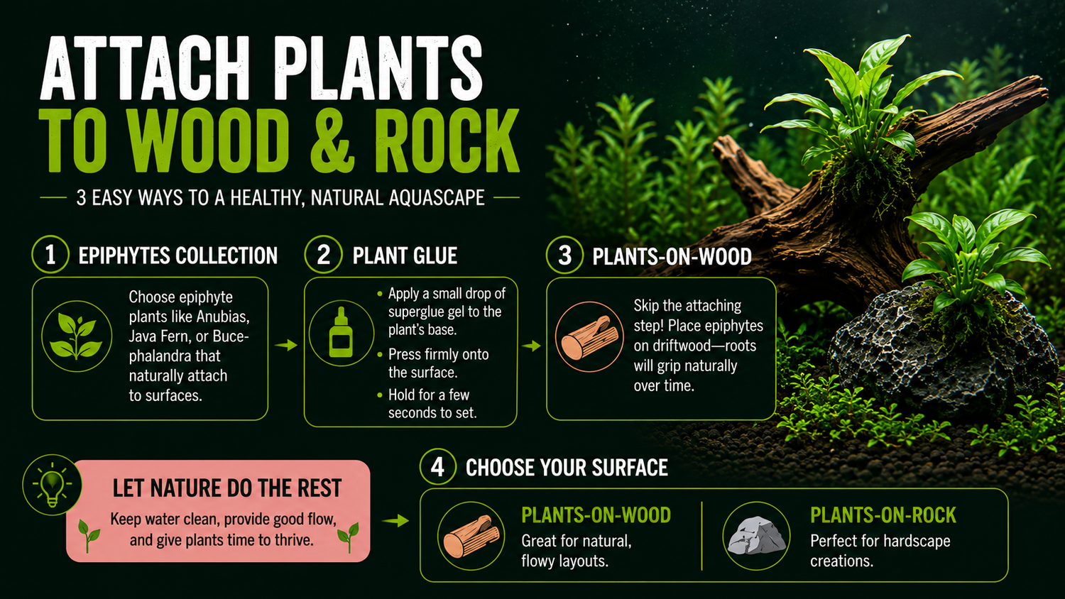 How to Attach Plants to Driftwood and Rock (The Right Way)