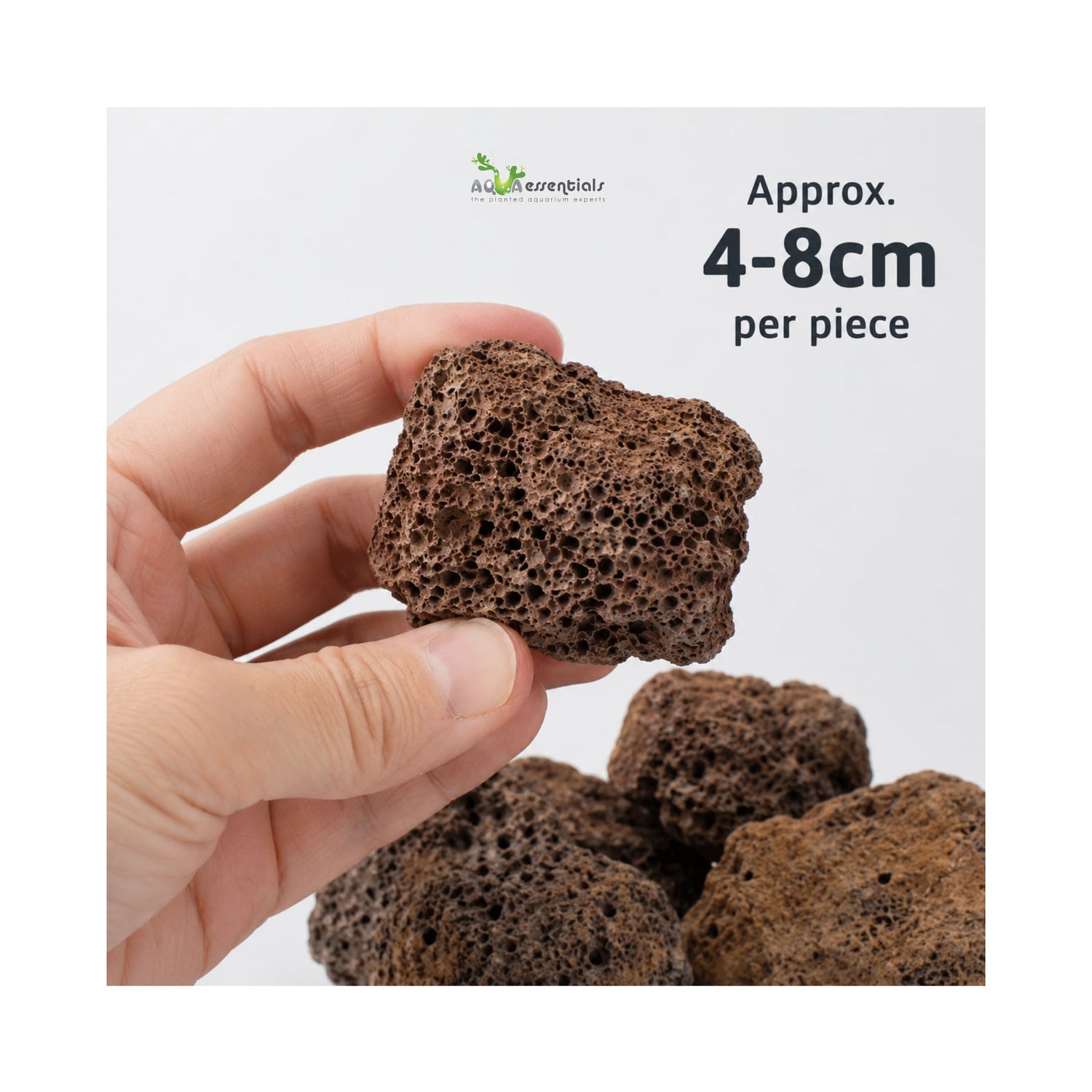 Aquarium Lava Rock Pieces 4-8cm | Natural Aquascaping Stone