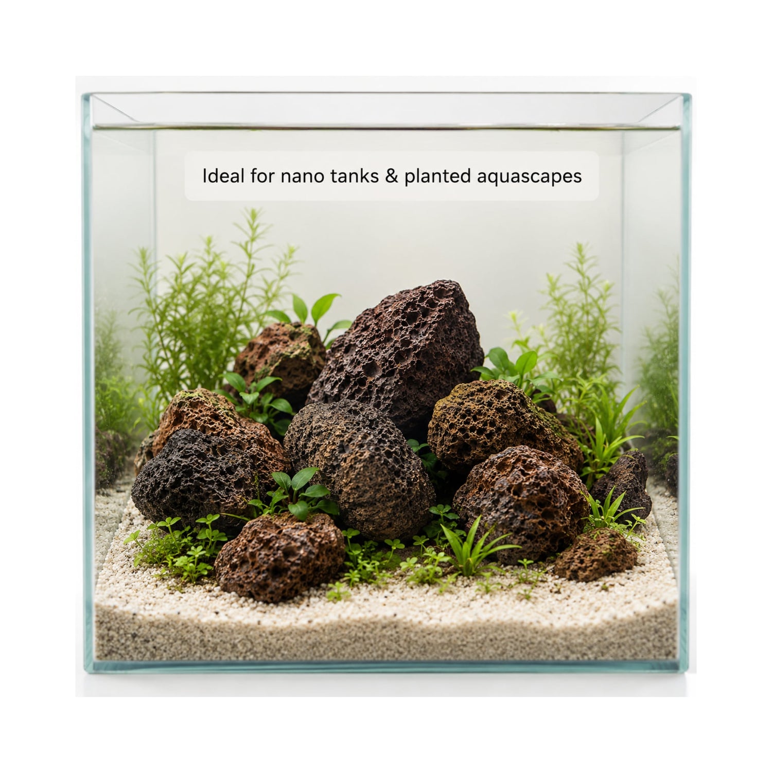 Aquarium Lava Rock Pieces 4-8cm | Natural Aquascaping Stone