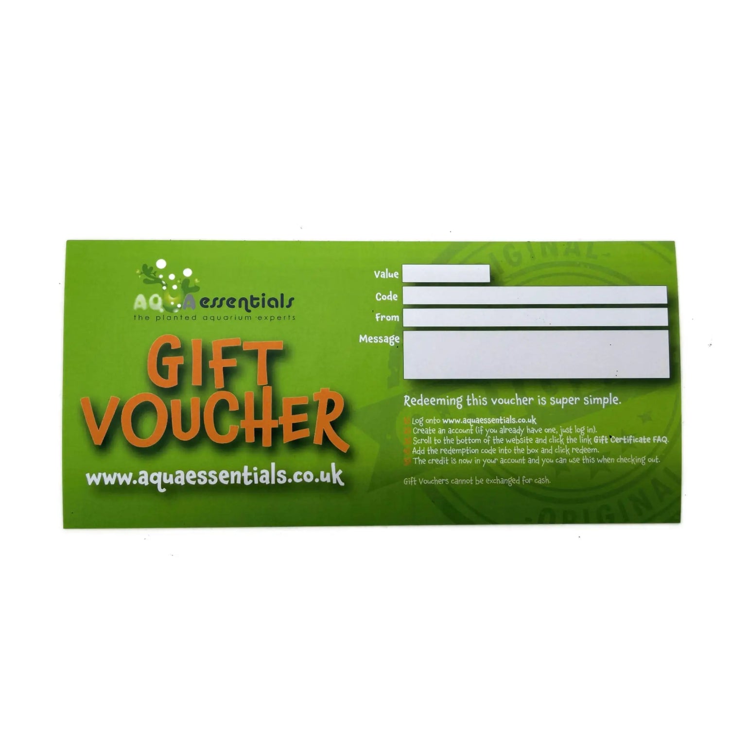 Aqua Essentials Gift Voucher Aqua Essentials