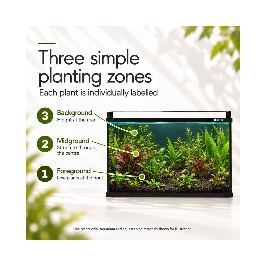 Aqua One Horizon 130 Aquarium Plant Collection