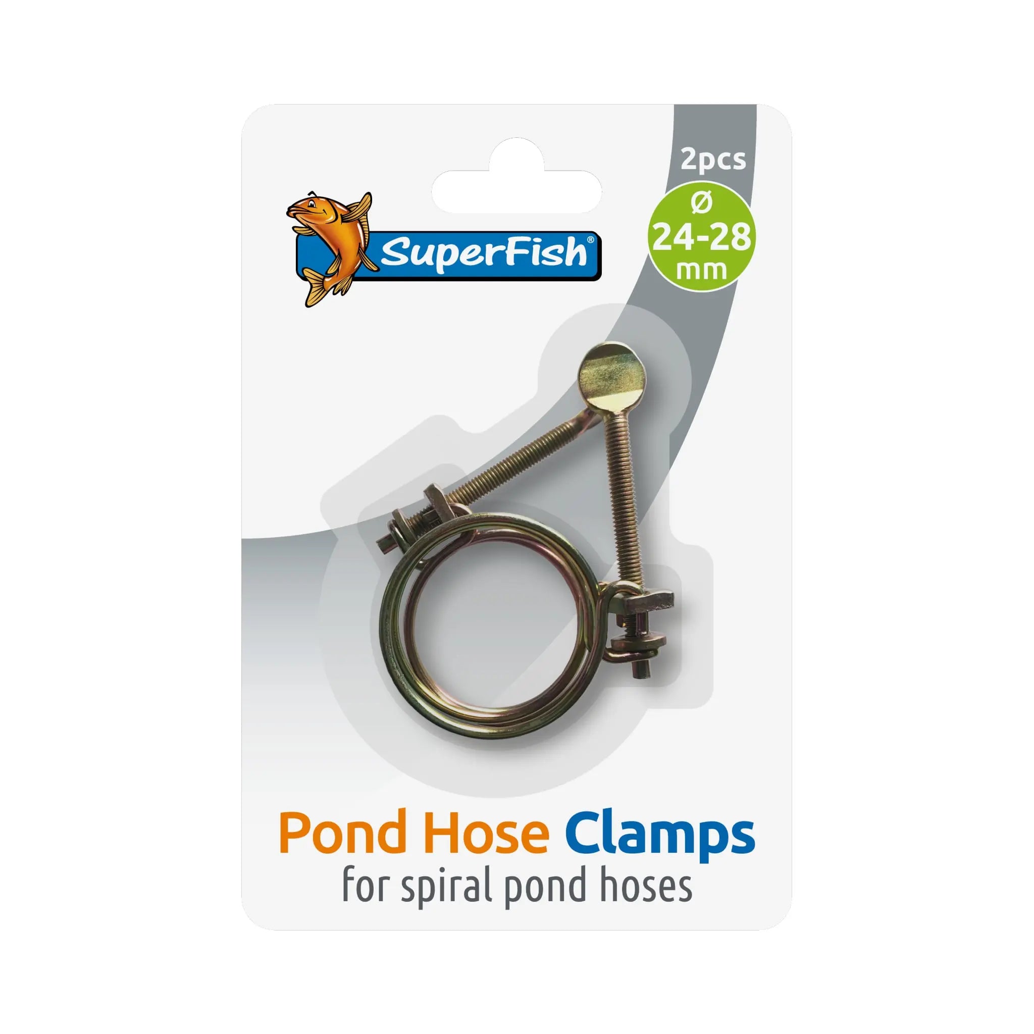 SuperFish Pond Hose Clamps (2Pcs) 24-28mm - for Spiral Pond Hoses Superfish