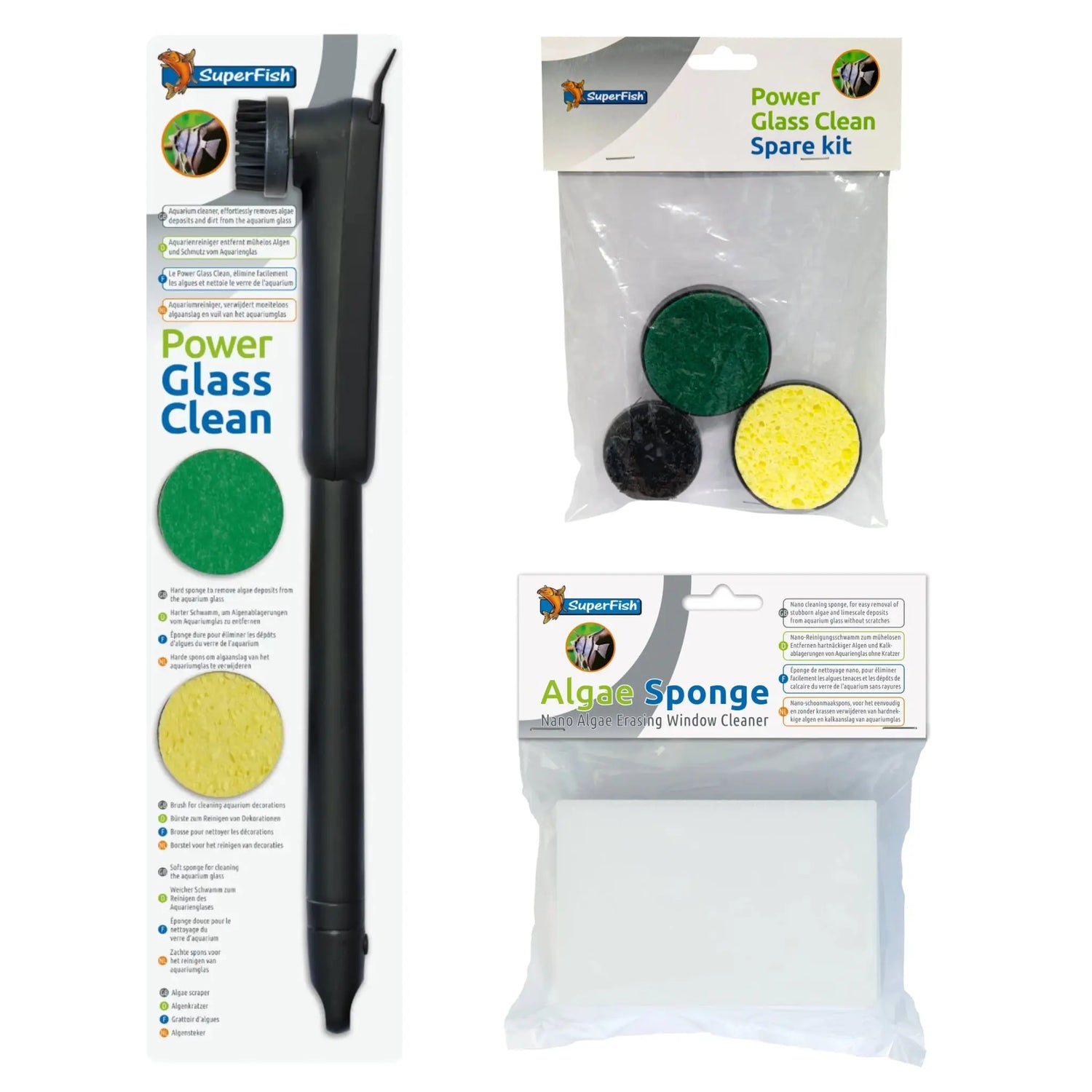 Superfish Glass Cleaning Bundle Aqua Essentials