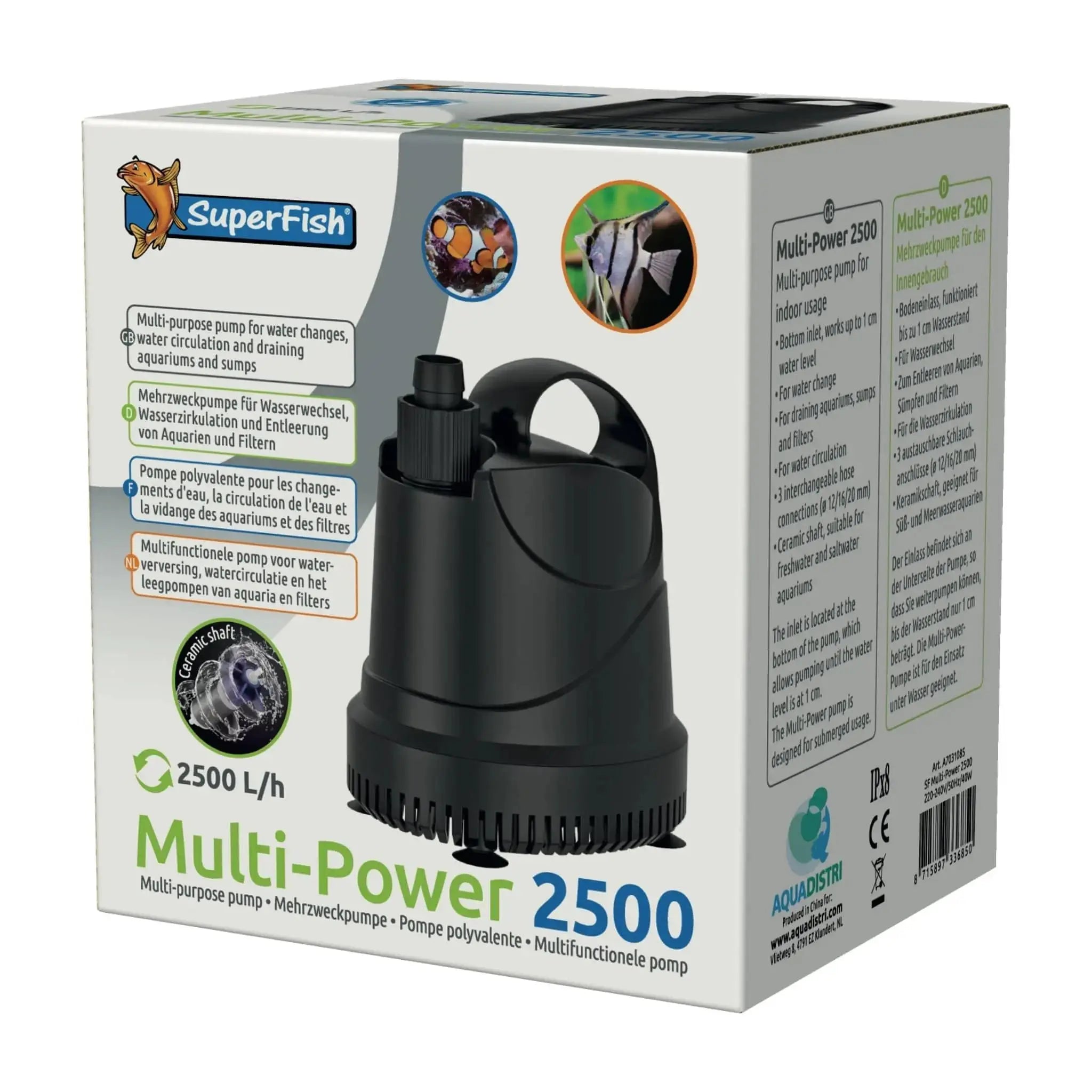 Superfish MultiPower Pump 1000 lph - for aquarium water changes Superfish