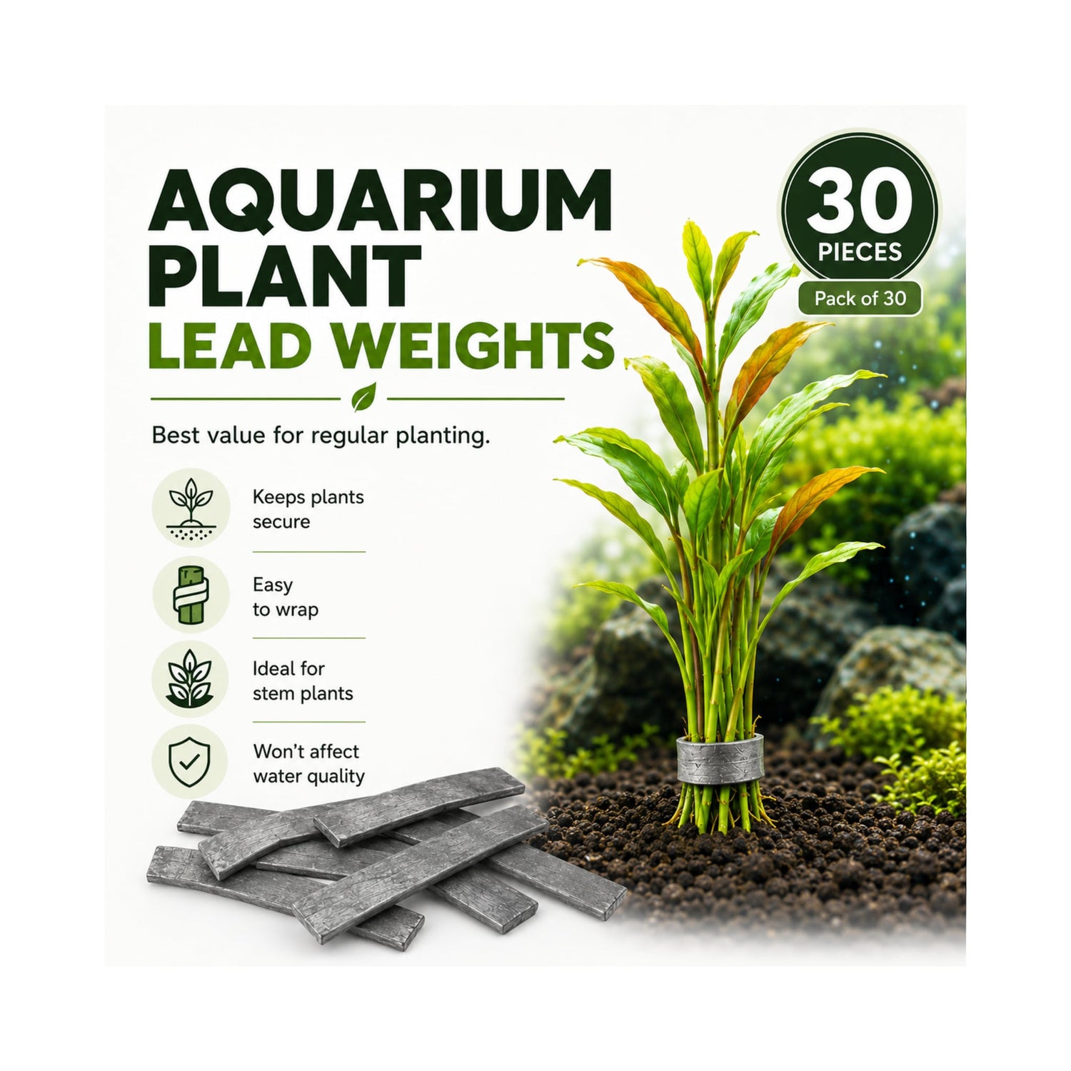 Aquarium Plant Lead Weights