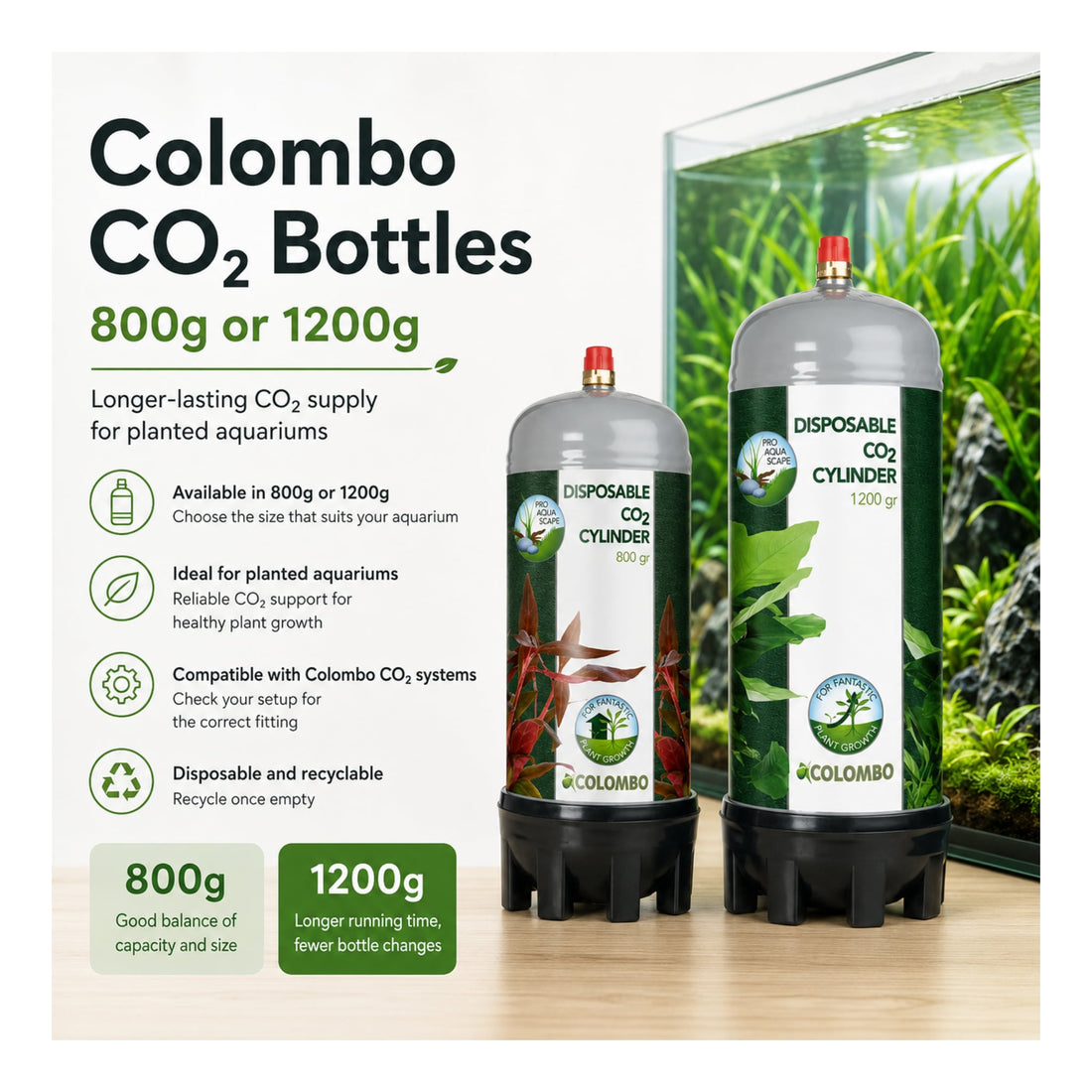 Colombo CO₂ Bottle - 800g or 1200g