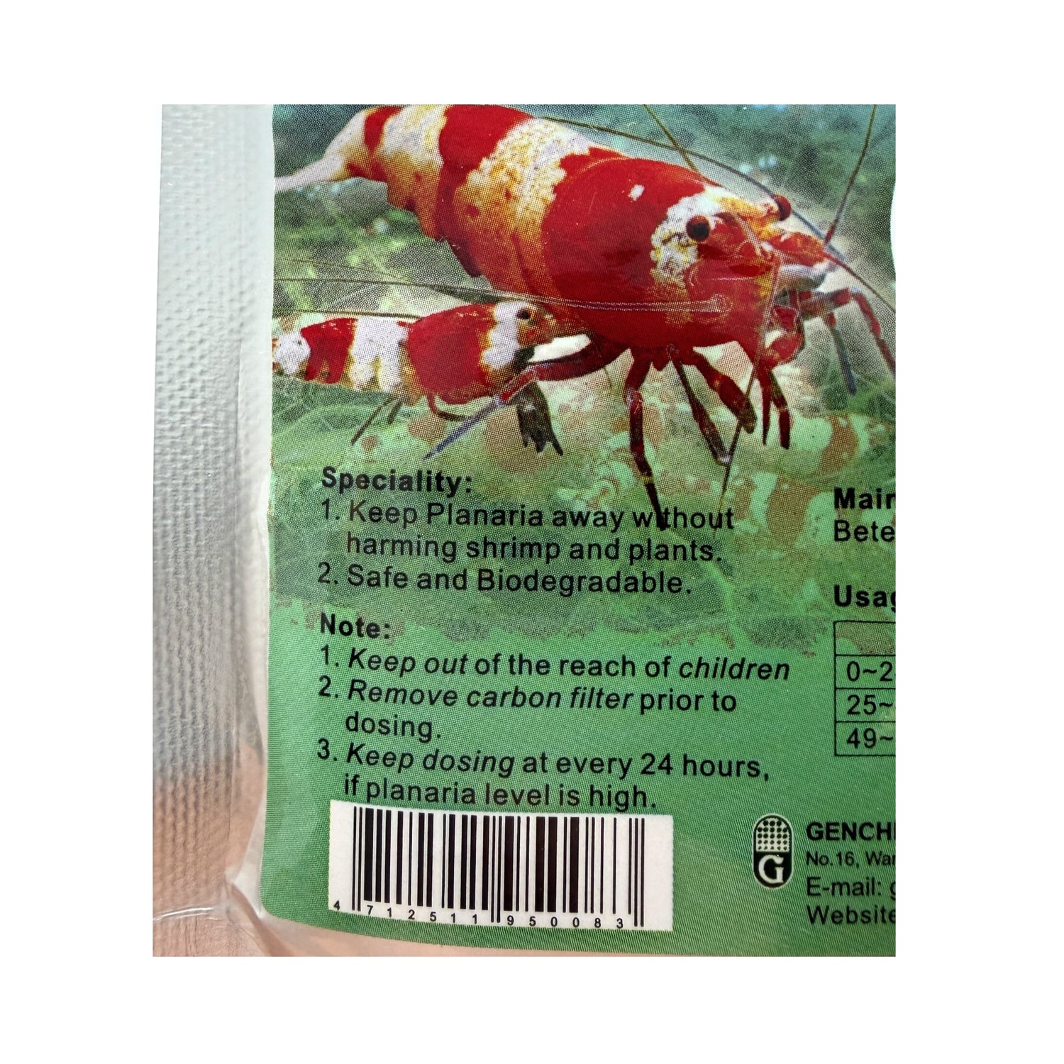 Genchem No Planaria 50g – Planaria Worm Treatment for Shrimp Aquariums