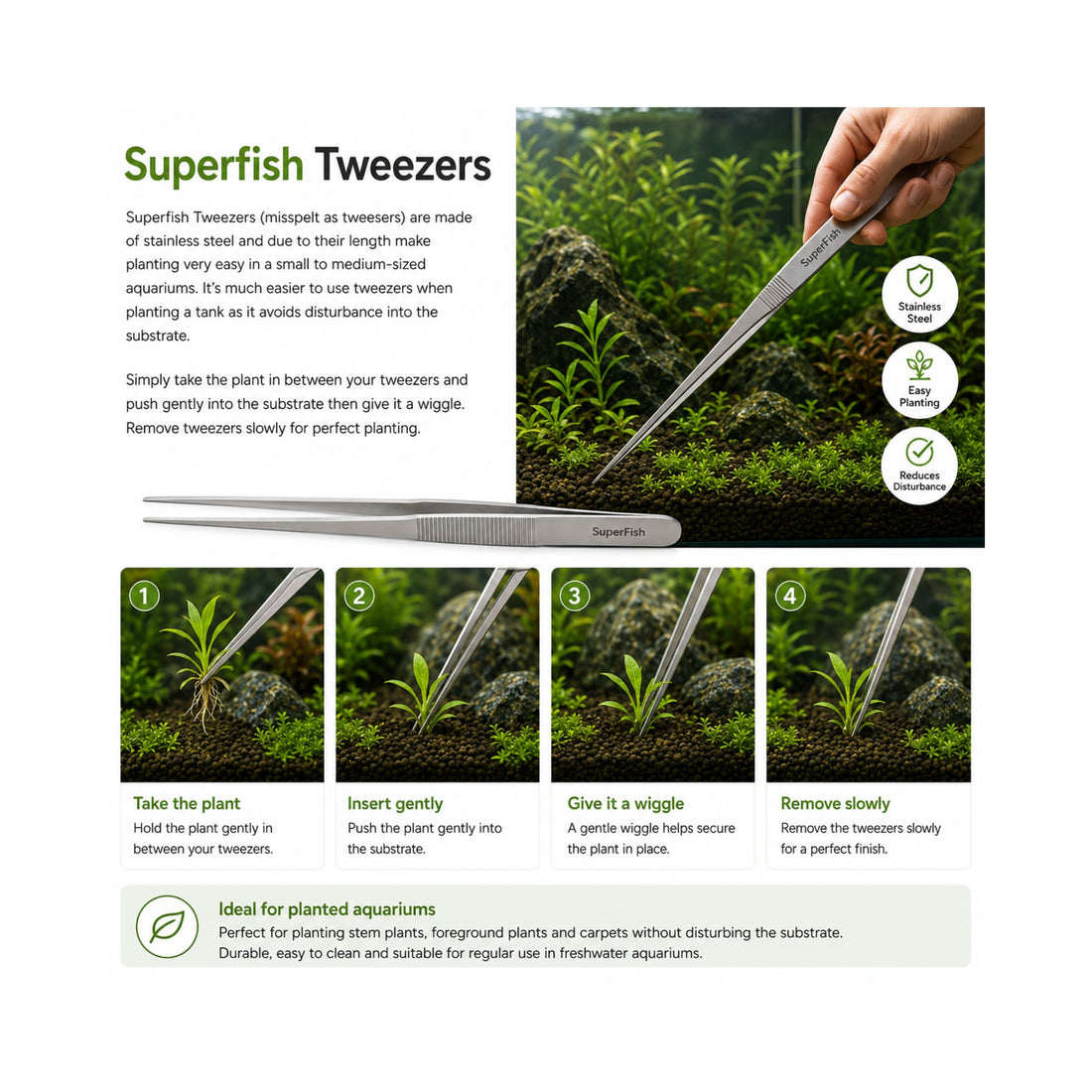 Superfish Aquarium Plant Tweezers