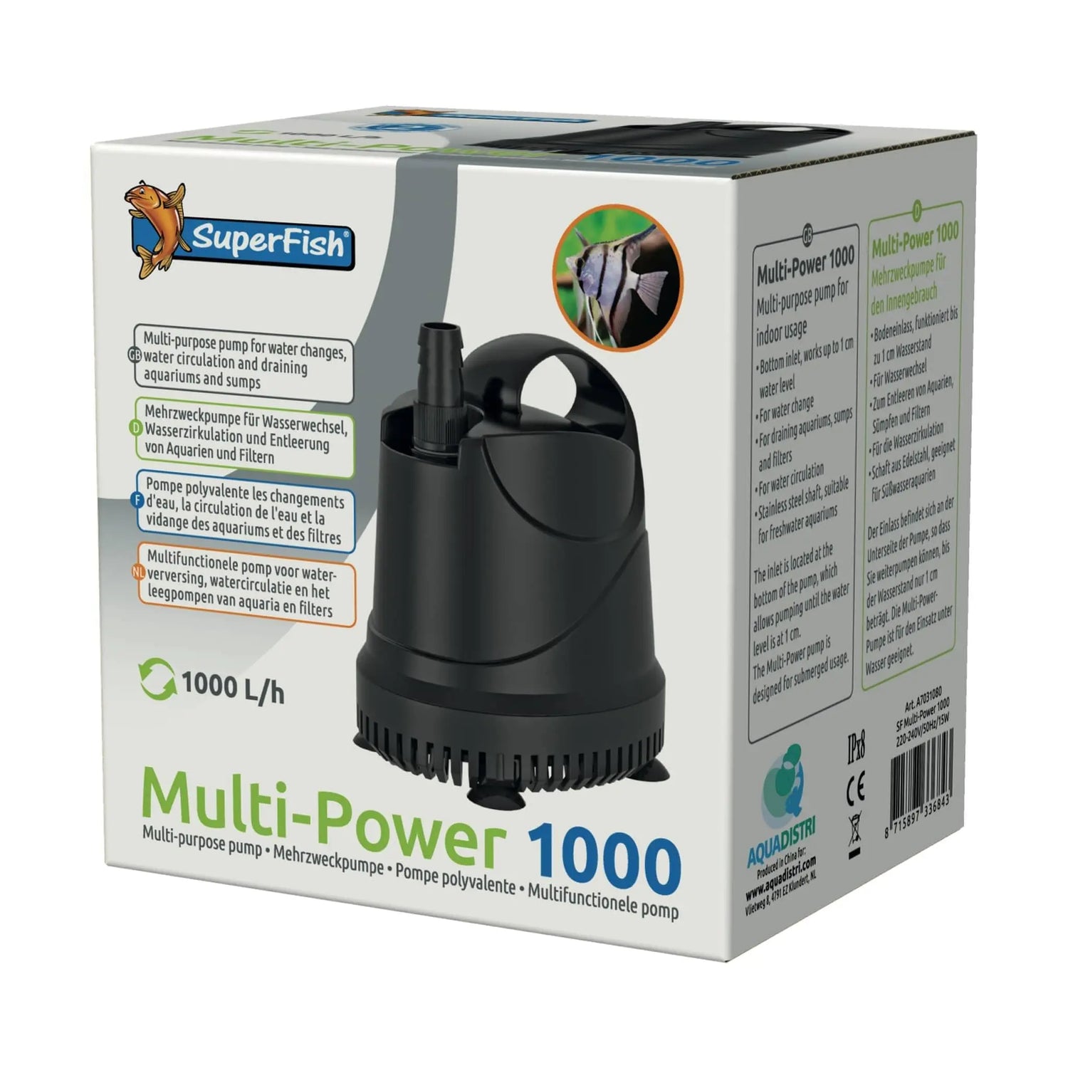 Superfish MultiPower Pump - 1000 lph - Aqua Essentials