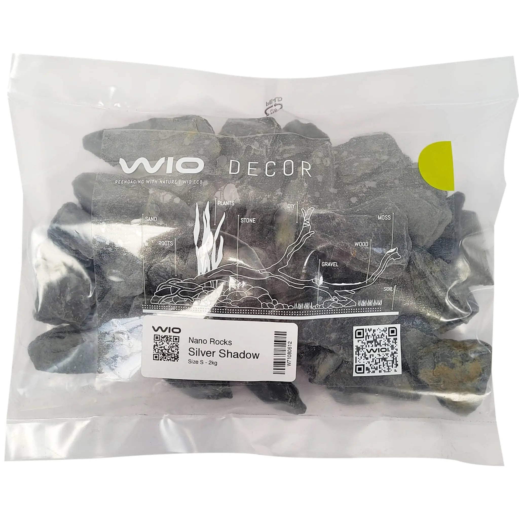 Wio Silver Shadow Nano Rocks - 2kg - Aqua Essentials